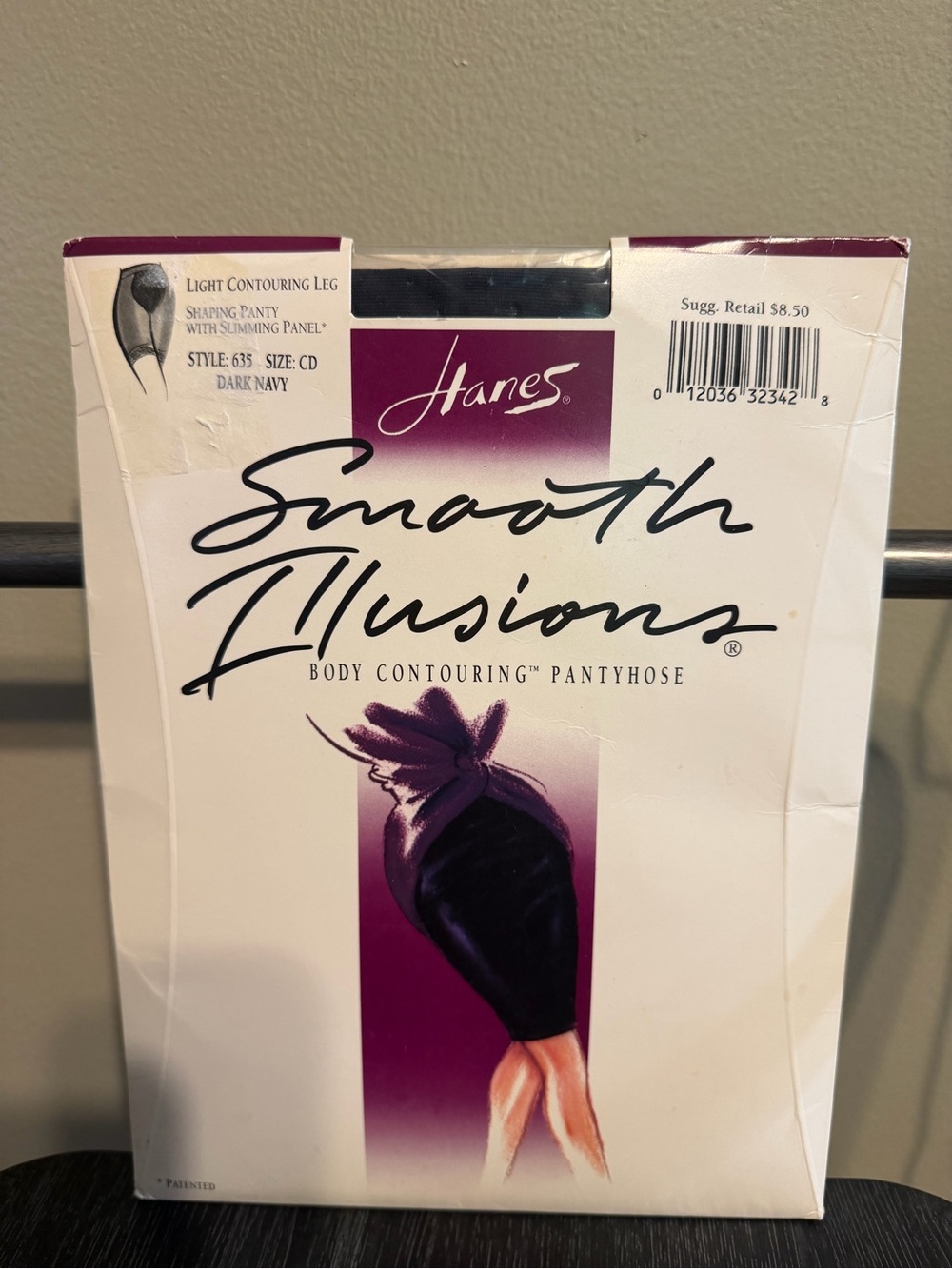 Vintage Hanes Smooth Illusions Pantyhose Dark Navy Size CD Shaping Panty NIP